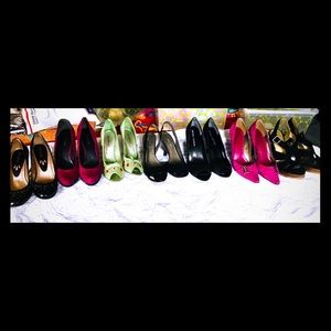 7 PAIR BUNDLE..$140...PRETTY HEELS! BCBG GIRLS ETC